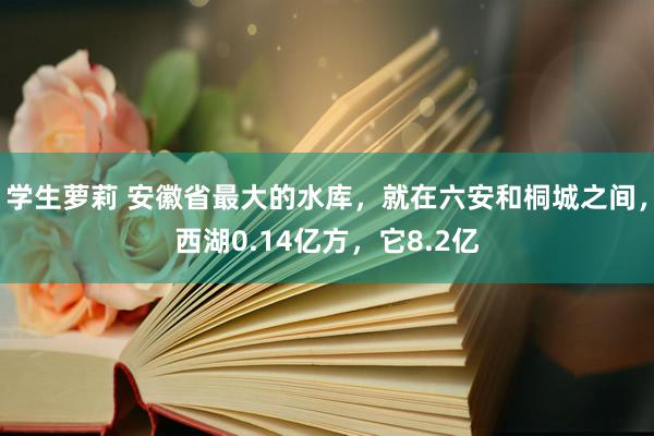 学生萝莉 安徽省最大的水库，就在六安和桐城之间，西湖0.14亿方，它8.2亿