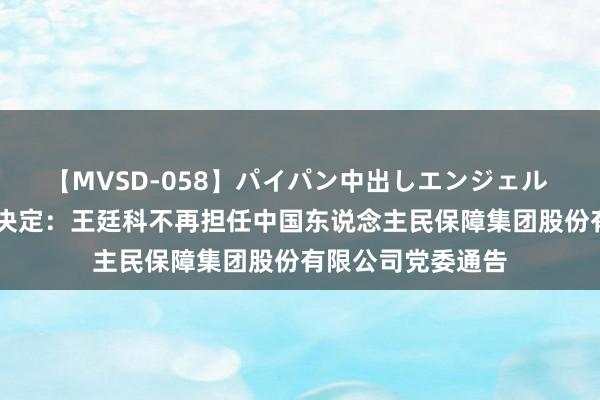 【MVSD-058】パイパン中出しエンジェル 雪乃しずく 中央决定：王廷科不再担任中国东说念主民保障集团股份有限公司党委通告