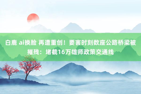 白鹿 ai换脸 再遭重创！要害时刻数座公路桥梁被摧残：堵截16万雄师政策交通线