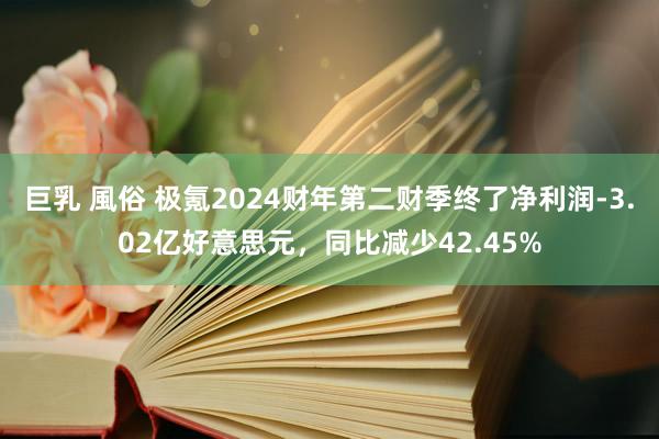 巨乳 風俗 极氪2024财年第二财季终了净利润-3.02亿好意思元，同比减少42.45%